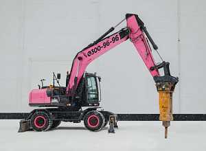 Гидромолот на базе колесного полноповоротного экскаватора